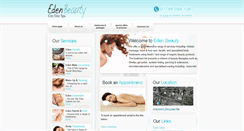 Desktop Screenshot of edenbeautydayspa.co.uk